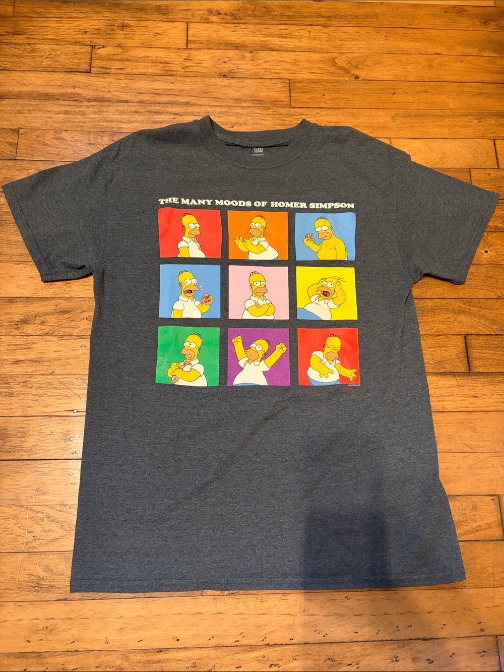 The Many Moods of Homer Simpson Graphic Tee - Charcoal